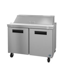 Hoshizaki CRMR48-12, Refrigerator, Two Section Sandwich Prep Table, Stainless Doors