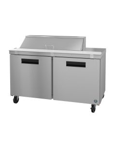 Hoshizaki CRMR60-12, Refrigerator, Two Section Sandwich Prep Table, Stainless Doors