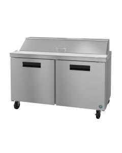 Hoshizaki CRMR60-16, Refrigerator, Two Section Sandwich Prep Table, Stainless Doors