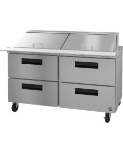 Hoshizaki CRMR60-24MD4, Refrigerator, Two Section Mega Top Prep Table, Stainless Drawers