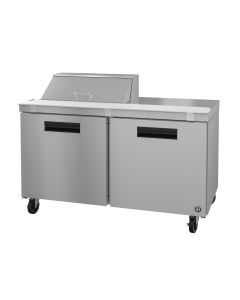 Hoshizaki CRMR60-8, Refrigerator, Two Section Sandwich Prep Table, Stainless Doors
