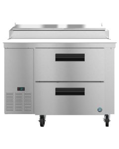 Hoshizaki PR46A-D2, Refrigerator, Single Section Pizza Prep Table, Stainless Drawers