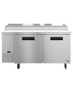 Hoshizaki PR67A, Refrigerator, Two Section Pizza Prep Table, Stainless Doors