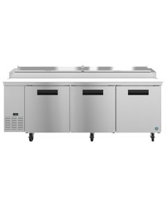 Hoshizaki PR93A, Refrigerator, Three Section Pizza Prep Table, Stainless Doors