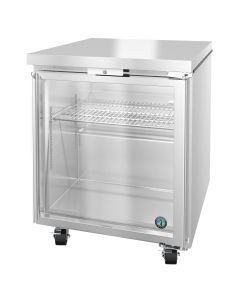 Hoshizaki UR27B-GLP01, Refrigerator, Single Section Undercounter, Full Glass Door