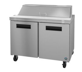 Hoshizaki CRMR48-12, Refrigerator, Two Section Sandwich Prep Table, Stainless Doors