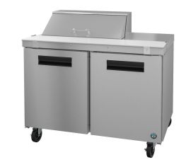 Hoshizaki CRMR48-8, Refrigerator, Two Section Sandwich Prep Table, Stainless Doors