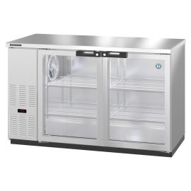 Hoshizaki BB59-G-S, Refrigerator, Two Section, Stainless Steel Back Bar Back Bar, Glass Doors