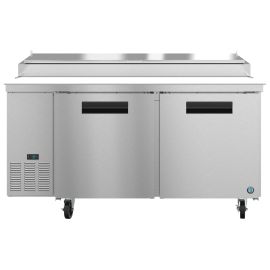 Hoshizaki PR67A, Refrigerator, Two Section Pizza Prep Table, Stainless Doors