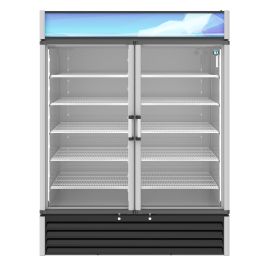 Hoshizaki RM-49-HC, Refrigerator, Two Section Glass Door Merchandiser