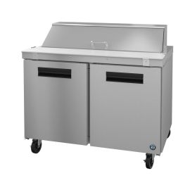 Hoshizaki SR48A-12, Refrigerator, Two Section Sandwich Prep Table, Stainless Doors