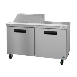Hoshizaki SR60A-8, Refrigerator, Two Section Sandwich Prep Table, Stainless Doors