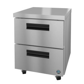 Hoshizaki UF27A-D2, Freezer, Single Section Undercounter, Stainless Drawers