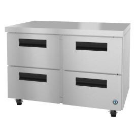 Hoshizaki UF48A-D4, Freezer, Two Section Undercounter, Stainless Drawers