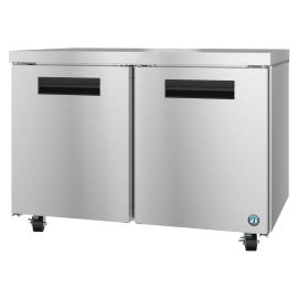 Hoshizaki UF48A, Freezer, Two Section Undercounter, Stainless Doors