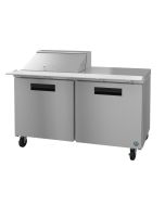Hoshizaki CRMR60-12M, Refrigerator, Two Section Mega Top Prep Table, Stainless Doors