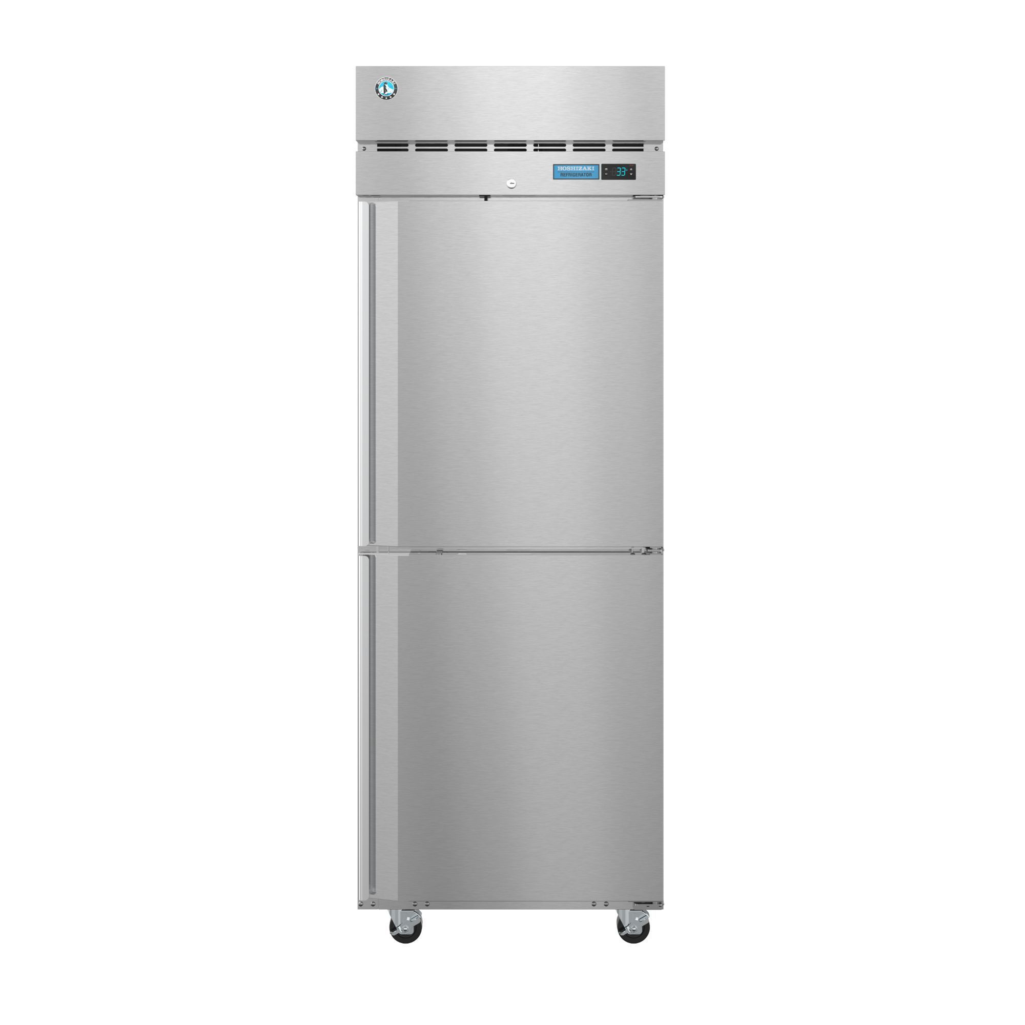 Hoshizaki DT1A-HS, Refrigerator and Freezer, Single Section Dual Temp  Upright, Half Stainless Doors with Lock