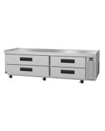Hoshizaki CRES85, Refrigerator, Two Section Equipment Stand Prep Table, Stainless Drawers