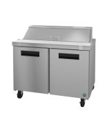 Hoshizaki SR48A-12, Refrigerator, Two Section Sandwich Prep Table, Stainless Doors